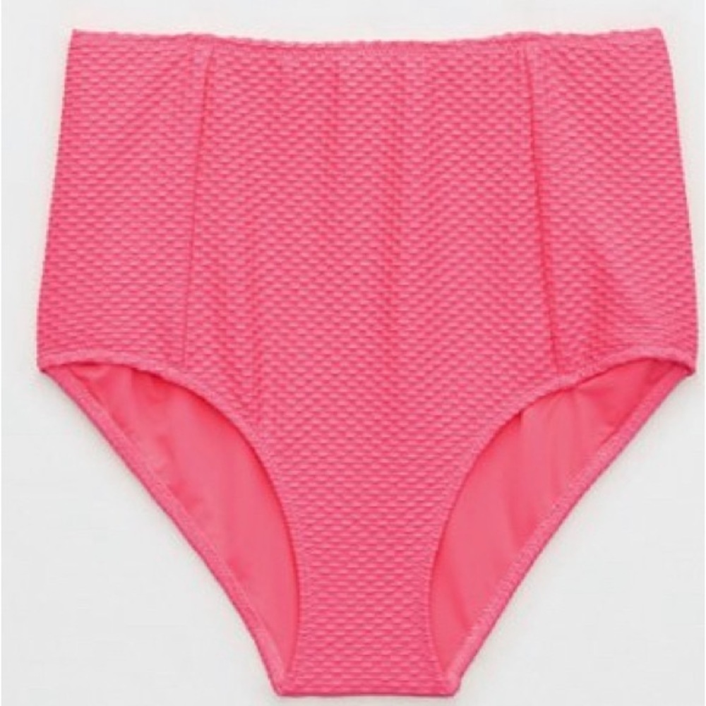 AERIE high waisted jacquard full coverage bikini bottom size XL